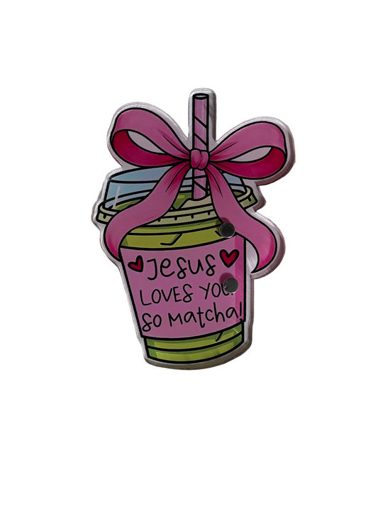 Jesus Loves You So Matcha Tile